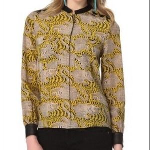 Kelly Wearstler Crouching Tiger Silk Blouse